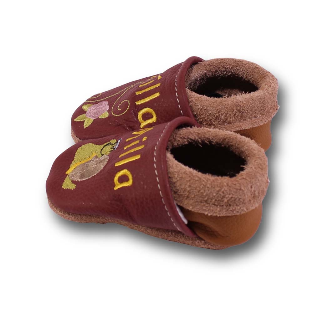 Preview: Krabbelschuhe Schnecke & Rose